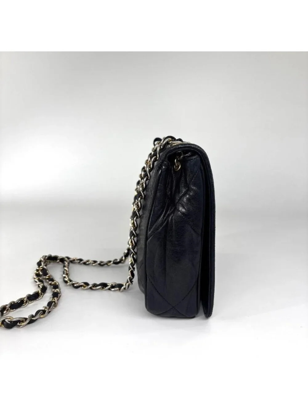 Chanel Super Quilted CC Logo Shoulder Bag Black